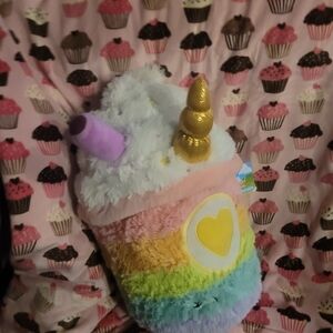 Squishmallows Rainbow Unicorn Plush With Blanket
